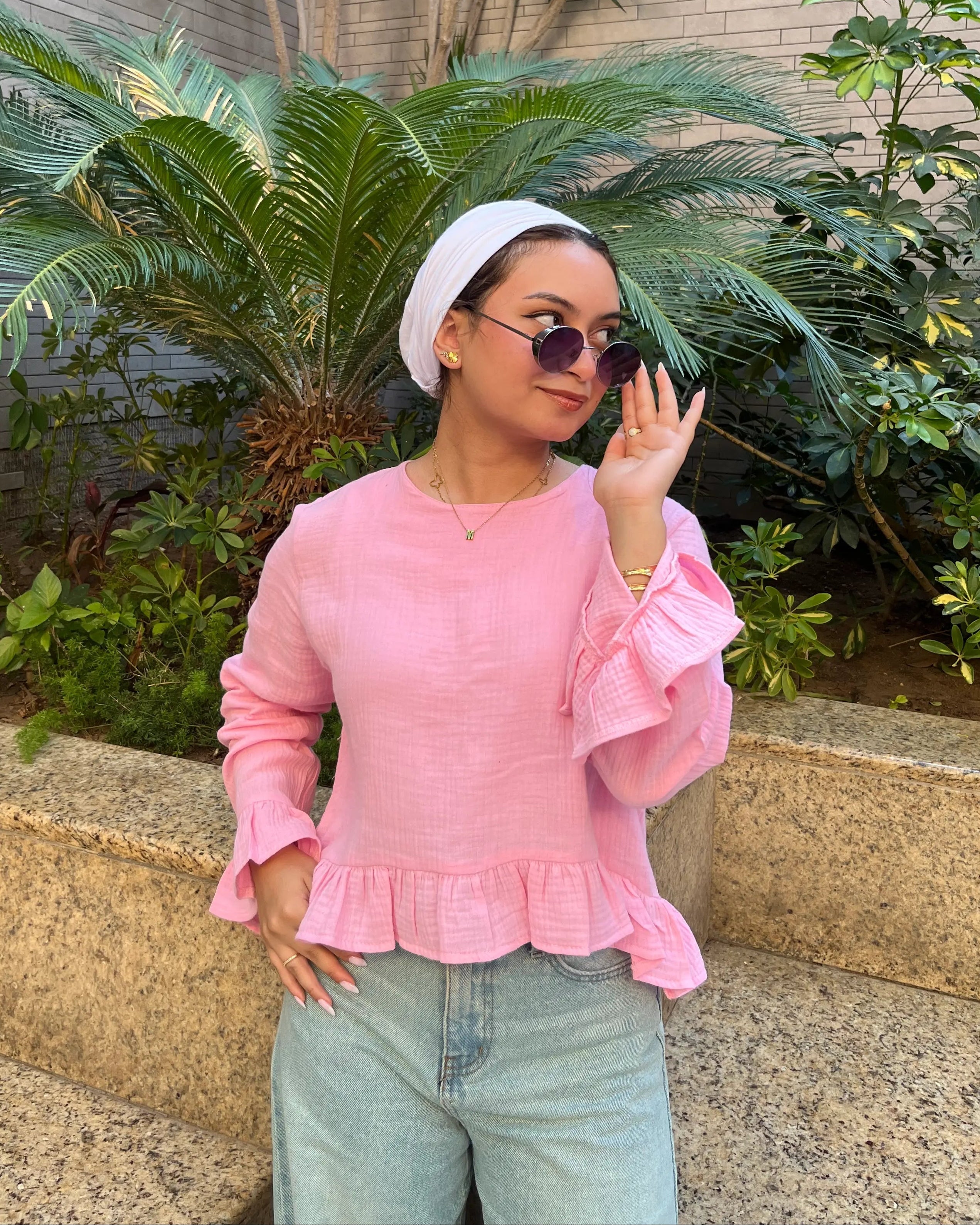 Sunbeam Top Baby Pink - casual pose